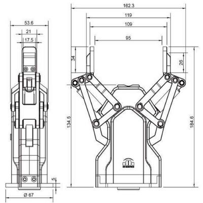 Robot Gripper AG-95 Dikombinasikan Dengan Lengan Robot UR 6 Sumbu Sebagai Robot Kolaboratif