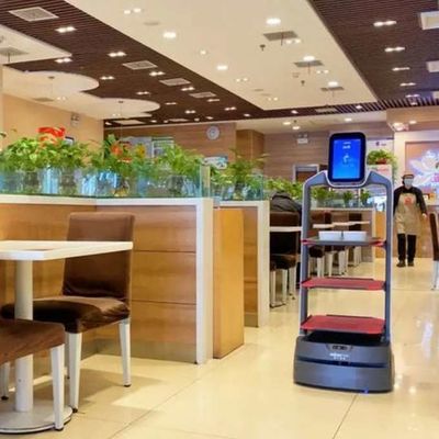 Layanan Robot China Dengan Navigasi Otomatis Untuk Pengiriman Makanan Robot AI