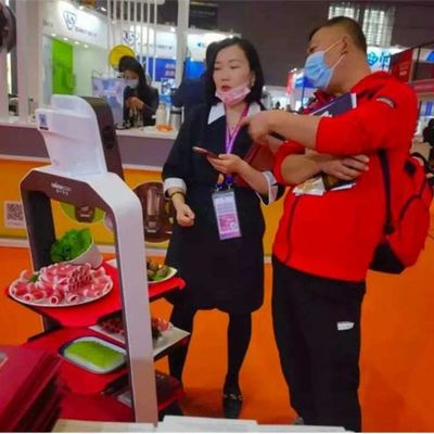 Layanan Robot China Dengan Navigasi Otomatis Untuk Pengiriman Makanan Robot AI