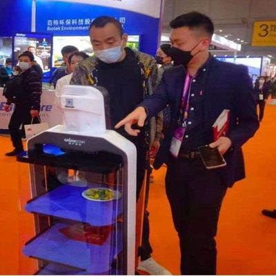 Layanan Robot China Dengan Navigasi Otomatis Untuk Pengiriman Makanan Robot AI