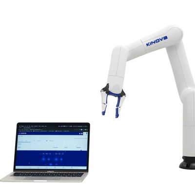 Robot KINOVA Gen3 lite kolaboratif dengan lengan robot 6 sumbu dan kemampuan muatan gripper memutuskan robo aman gripper