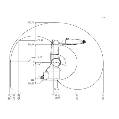 Robot Pendidikan China TKB070-7KG-910mm Lengan Robot 6 Sumbu Sebagai Robot Industri