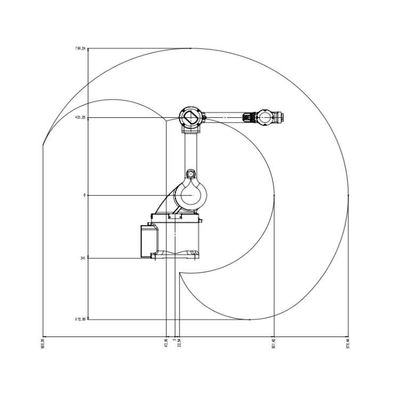 Robot Industri 6 Axis China TKB800-6kg-876mm Untuk Memuat Robot Universal