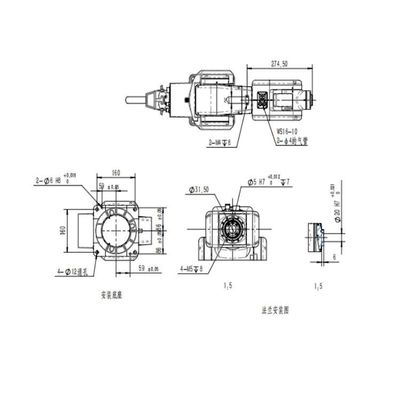 Robot Penanganan Material TRB050-3kg-616mm Lengan Robot 6 Sumbu Sebagai Robot Universal