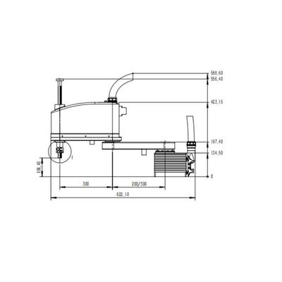 Lengan Robot Industri 6 Axis STW030-3KG-500/600mm Keyboard Pemasangan Robot Scara