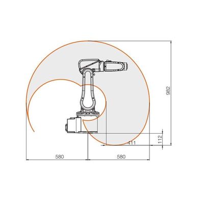 Robot Industri Kecil IRB 120 Dengan 6 Poros Industrial Robotic Arm Untuk Cnc Assembly Robot