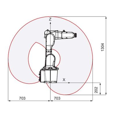 Lengan Robot Industri Cobot IRB 1200-5/0.9 Robot 6 Sumbu Sebagai Robot Penanganan