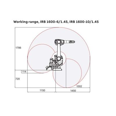 Pengepakan Robot IRB 1600-10/1.45 6 Sumbu Robot Industri Lengan Robot Industri
