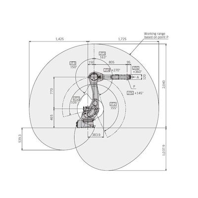 Robot Pengelasan Lengan 6 Axis RA020N Dengan CNGBS Pengelasan Positioner Sebagai Peralatan Pengelasan Lainnya