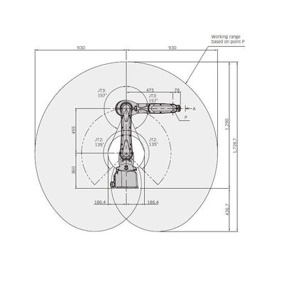 Robot Arm Industri RS007L 6 Axis Robotic Arm Payload Robot Penanganan 7kg