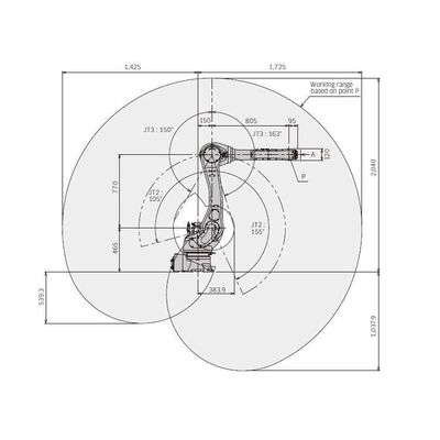6 Axis Robot Arm Palletizer RS020N Untuk Palletizing Handling Automation Sebagai Robot Palletizing
