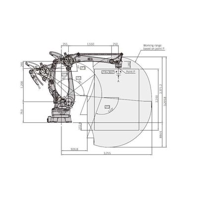 Robotic Arm Manipulator CP700L Payload 700kg Untuk Palletizing Robot Industri