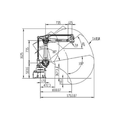 Lengan Robot Industri Cobot SF25-K1760 25kg Payload Untuk Menangani Robot
