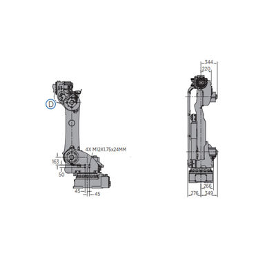 Perakitan Robot MOTOMAN-GP180 Dengan Lengan Robot 6 Sumbu Dengan Muatan Gripper Untuk Robot Industri 180kg