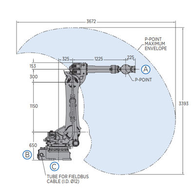 Perakitan Robot MOTOMAN-GP180 Dengan Lengan Robot 6 Sumbu Dengan Muatan Gripper Untuk Robot Industri 180kg