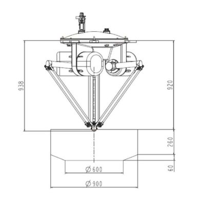 Robot Pengurut China QJRB3-1A Dengan Sorting Robotic Arm 4 Axis Untuk Cnc Handling Sebagai Robot Delta