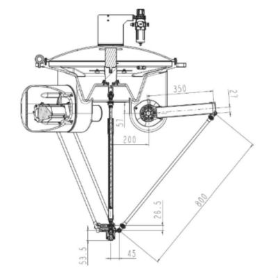 Robot Pengurut China QJRB3-1A Dengan Sorting Robotic Arm 4 Axis Untuk Cnc Handling Sebagai Robot Delta