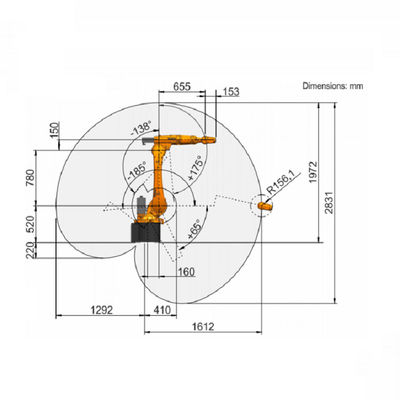 Kuka Industrial Robot Robot Gripper Dengan 6 Axis Arm Kuka Payload Dari 16 Kg Robot Arm Pick And Place Machine