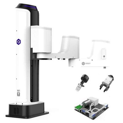 Robot Scara China M1 Robot Kolaboratif Dengan Gripper Untuk Otomasi Pengelompokan Visual Sebagai Cobot