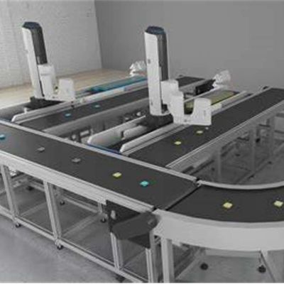 Robot Scara China M1 Robot Kolaboratif Dengan Gripper Untuk Otomasi Pengelompokan Visual Sebagai Cobot