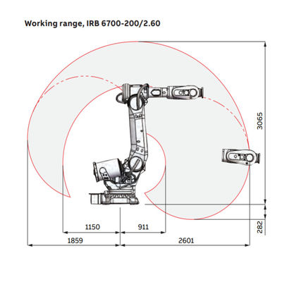 Lengan Robot Industri IRB6700-200 / 2.6 Memuat Robot Perakitan Mesin Untuk Perakitan Mesin