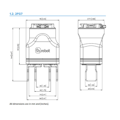 2FG7 Parallel Gripper Dengan Payload 11KG Digunakan Dengan Lengan Robot Cobot Untuk Mesin Pick And Place
