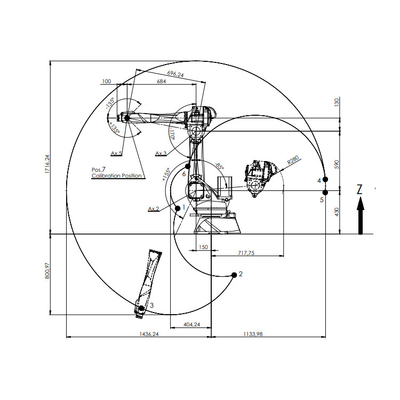 Pembalap Manipulator Jangkauan Tinggi-7-1.4 Dengan Jangkauan 1436MM Sebagai Robot Industri 6 Sumbu Untuk Mesin Las ZARC