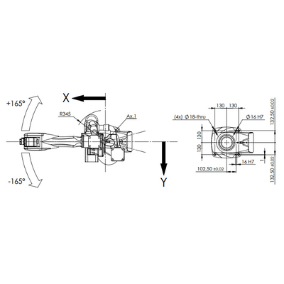 Pembalap Manipulator Jangkauan Tinggi-7-1.4 Dengan Jangkauan 1436MM Sebagai Robot Industri 6 Sumbu Untuk Mesin Las ZARC