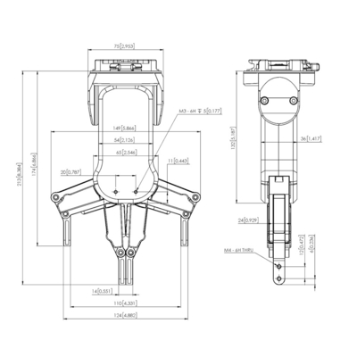 ONrobot robot gripper RG2 gripper tangan dua jari berfungsi untuk gripper listrik cobot UR