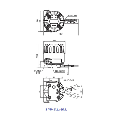 Aksesoris Katup Kontrol SPTM-V6 Bagian Pneumatik Pemancar Posisi Cerdas