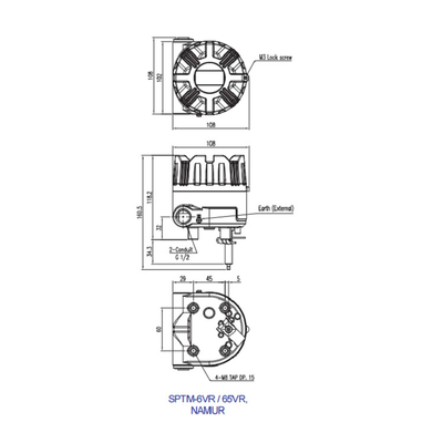 Aksesoris Katup Kontrol SPTM-V6 Bagian Pneumatik Pemancar Posisi Cerdas