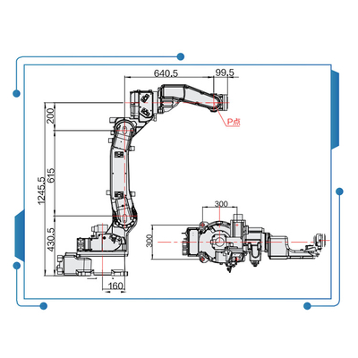 Mig Welding 6 Axis Lengan Robot Cina Dengan Ehave CM350AR GBSCN