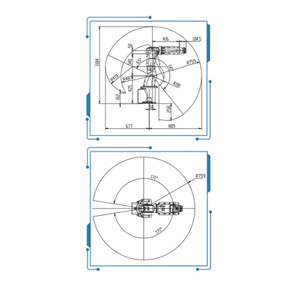 6 Axis Mini Industrial Robot Arm GBS8-K950 Perakitan Dengan Gripper