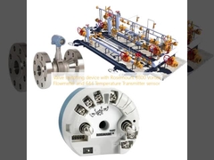 Perangkat sakelar katup dengan Rosemount 8800 Vortex Flowmeter dan sensor Pemancar Suhu 644